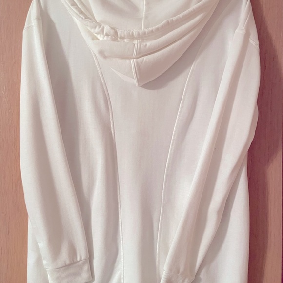 White half sipped sweatshirt lightweight - Picture 2 of 3